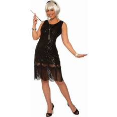 Forum Novelties Black Beaded Fringe Flapper Dress Costume XS/S