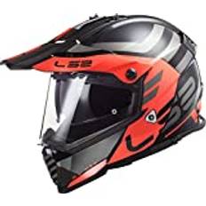 Motorcykeludstyr LS2 Pioneer Evo Adventurehjelm - Matsort/Rød