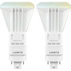 Light Bulbs Luxrite Vertical PL LED CFL Replacement 11W Ballast Bypass Fits G24D G24Q GX24Q 3 Color Selectable 1450 Lumens 2-Pack