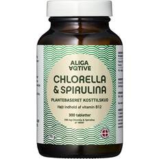 Tabletter chlorella Aliga Aqtive Chlorella & Spirulina 250mg 300 st