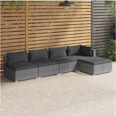 Polyrattan lounge vidaXL 5-tlg. Lounge-Set