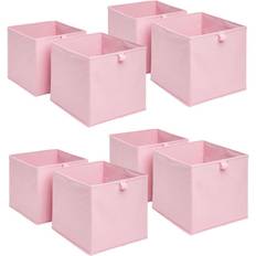 OHS Pack of 8 Plain Folding Cube Storage Box