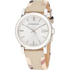 Burberry Klockor Burberry The City Haymarket White Leather BU9132