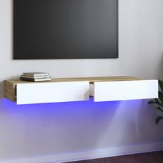 vidaXL LED-belysning TV-bänk
