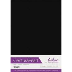 Crafter's Companion Centura Pearl Single Colour 10 Sheet Pack-Black, A4