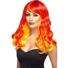 Long Wigs Smiffys Ombre devil flame wig