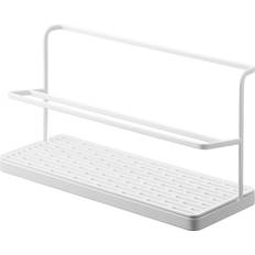 Yamazaki Countertop Bottle Rack With Tray White Égouttoir