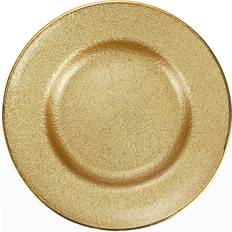 Yellow Dishes Vietri Metallic Hollywood Regency Gold Salad Dessert Plate