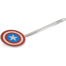 Azul Espátulas Marvel Captain America Shield Colored Flat Stainless Steel Wide Head Spatula Espátula