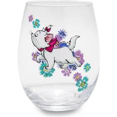 Blue Drinking Glasses Silver Buffalo Disney The Aristocats Marie Stemless Drinking Glass