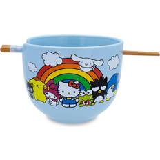 Wood Soup Bowls Silver Buffalo Toynk Sanrio Hello Kitty And Friends Rainbow Soup Bowl 20fl oz 5"