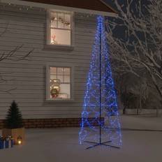 vidaXL Kegleformet Juletræ 160x500 cm 1400 LED'er Blåt Lys Juletræslys