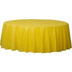 Yellow Table Cloths Amscan 84 Yellow Sunshine Plastic Round Tablecover