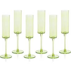 Green Champagne Glasses Foligno Flutes Champagne Glass