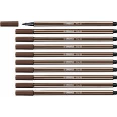 Stabilo Pen 68 Brown Felt-Tip Pens 10 Pack