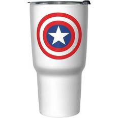 With Handles Tumblers Marvel Captain America Classic Shield Logo Tumbler