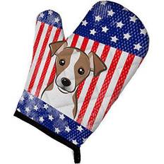 Polyester Pot Holders Caroline's Treasures BB2190OVMT Flag Terrier Pot Holder Brown