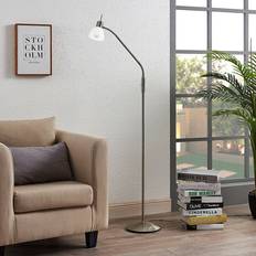 Lindby Gwendolin, nickelfärgad Golvlampa 160cm