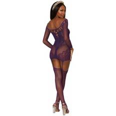 Garter Dress One Size Aubergine