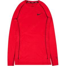 Nike Pro Dri-FIT Men's Tight-Fit Long-Sleeve Top Red