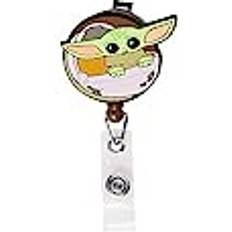 Star Wars Disney The Mandalorian Retractable Badge Reel, Grogu Badge Clip