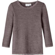 Name It Polyester T-shirts Name It Merinould Top Med Lange Ærmer