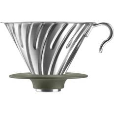 Portafiltri Hario V60 Dripper In Metallo Per 1-4 Tazze Argento Made In Japan O-VDM-02-HSV