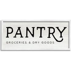 Home goods wall art Stupell Industries Rustic Pantry Sign Text Groceries Dry Goods Wall Framed Art