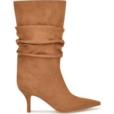 High Boots Nine West Mycki Dress Boots Dark Natural Suede