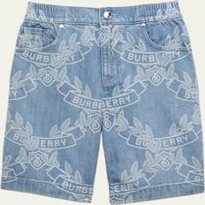 Burberry Boys Blue Oak Leaf Crest Shorts year