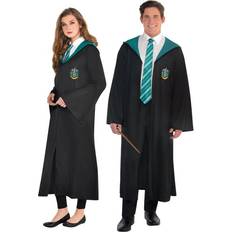 Amscan Erwachsenenkostüm Slytherin Quidditch Robe aus Harry Potter, Gewand und Zauberstab, Magier, Zauberer, Schuluniform