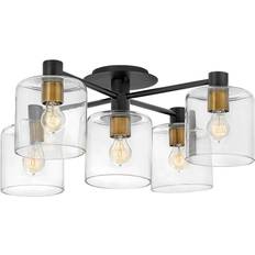 Mässing - Stål Takplafonder Elstead Lighting Halvflöjtmonterad Hinkley Axel 272x808 mm Takplafond