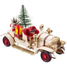 Metal Decoraciones BigBuy Christmas Adorno Navideño Multicolor Metal Coche 17.5 x 7 x 10.5 cm Decoración