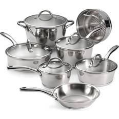 Tramontina stainless steel cookware set Tramontina 80154/522 Gourmet Cookware Set with lid