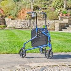 NRS Healthcare 3 Wheel Steel Rollator Blue