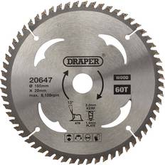 Draper TCT Circular Saw Blade for Wood, 165 x 20mm, 60T