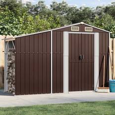vidaXL Haveskur 277 x 93 x 179 cm Galvaniseret Stål Brun