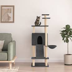 vidaXL dark grey Cat Tree with Scratching Posts Cat Scratch