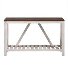 White entryway table Walker Edison Entryway Console Table 14x52"