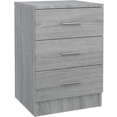 vidaXL 38x35x56cm Grey Sonoma Bedside Table 35x38cm