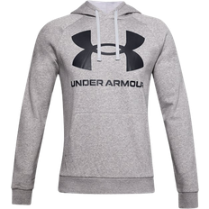 Men's ua rival fleece hoodie Under Armour Men's Rival Fleece Big Logo Hoodie - Mod Grey Light Heather/Black