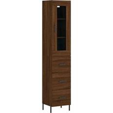 vidaXL Alto Madera Contrachapada Roble 34.5x34x180 cm Aparador 34.5x180cm