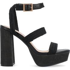 Platform Heeled Sandals Journee Collection Sienne - Black