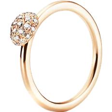 17,25 - Guld Ringe Efva Attling Love Bead Ring - Gold/Diamonds