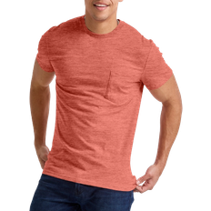 Hanes Men's Originals Tri-Blend Pocket T-shirt - Red River Clay Heather