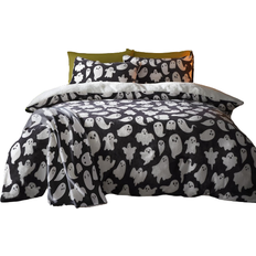 Bedlam Halloween Fleece Duvet Cover Set Spooky Ghosts 140x200cm