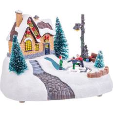 Multifarvet - Træ Juletræspynt BigBuy Christmas Julepynt Multifarvet Polyesterharpisk 20 x 14 x 15 cm Juletræspynt