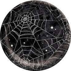 Disposable Plates Amscan Spider Web Paper Plates, 10" Black/White, Pack Of 40 Plates