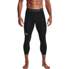 Elastane/Lycra/Spandex - Men Tights Under Armour Men's HeatGear 3/4 Leggings - Black/White