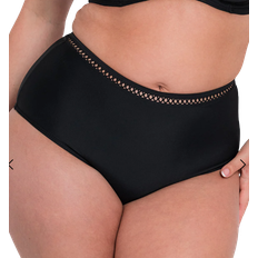 Elastane/Lycra/Spandex - Women Bikini Bottoms Curvy Kate First Class High Waist Bikini Bottom - Black